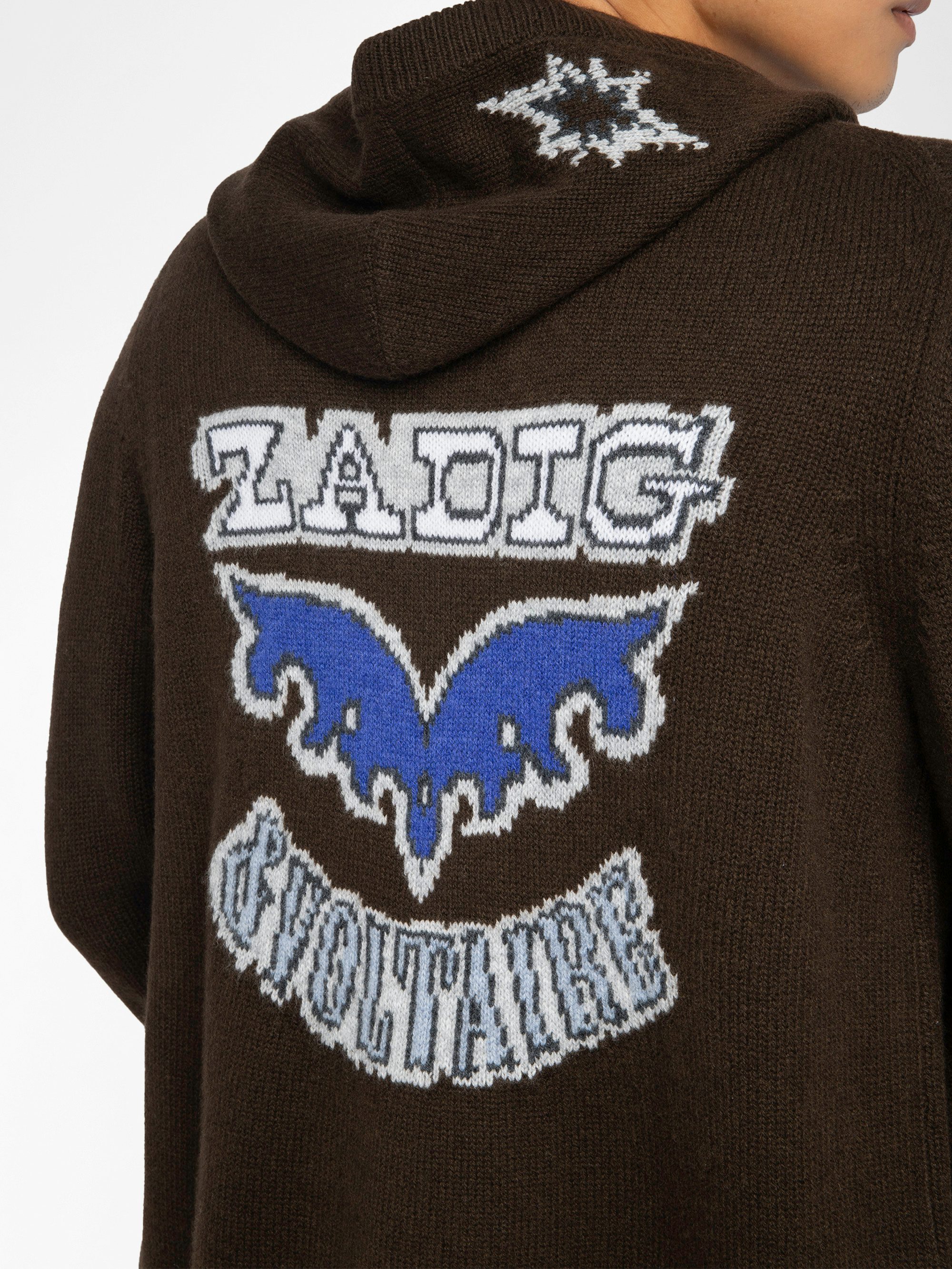 Cardigan Oliver - Hooded sweatshirt with customisation on the back.